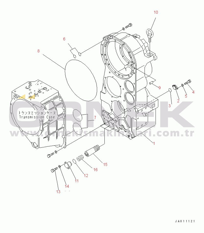 Komatsu WD900-3 S/N 50001-UP TRANSMISSION CASE(#(101806)-)