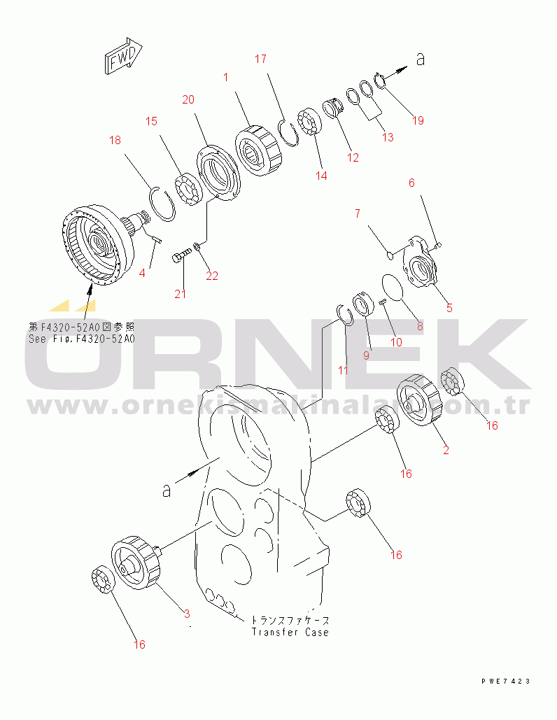 Komatsu WD900-3 S/N 50001-UP TRANSMISSION GEAR(#50001-50006)