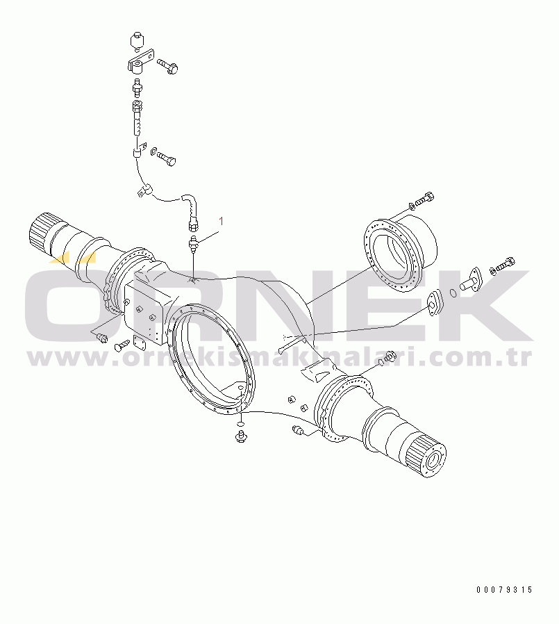 Komatsu WD900-3 S/N 50001-UP REAR AXLE (HOUSING RELATED PARTS)(#50042-)