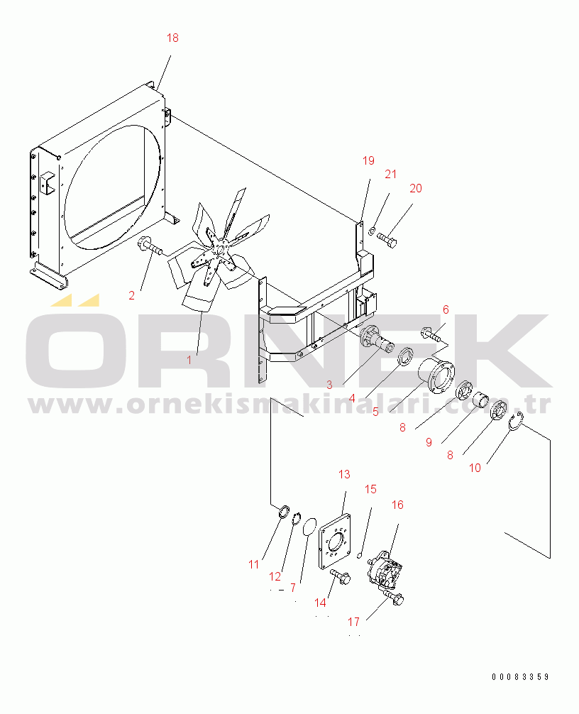 Komatsu WD900-3 S/N 50001-UP TORQUE CONVERTER AND TRANSMISSION LINE (FUEL COOLER)(#50007-50041)