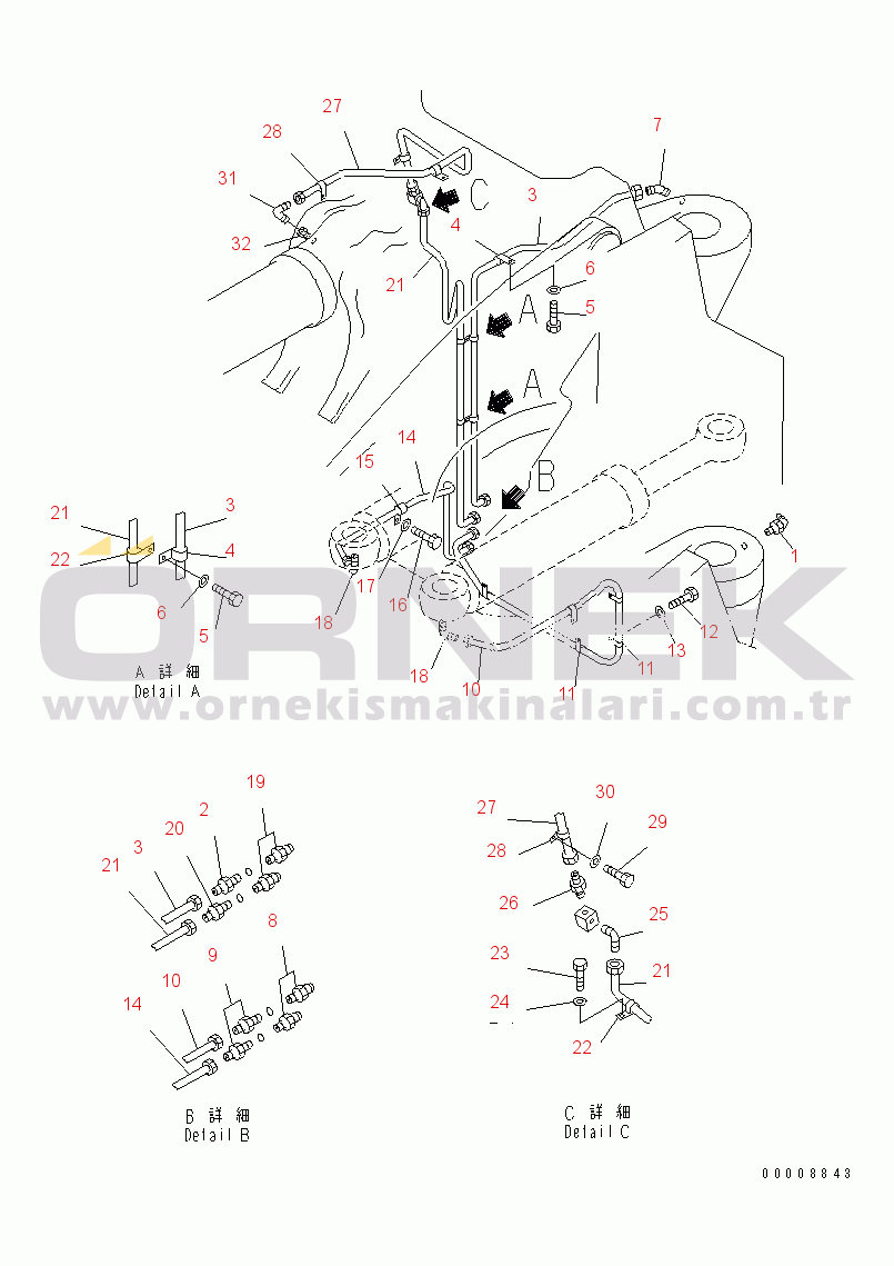 Komatsu WD900-3 S/N 50001-UP REMOTE GREASE (FRONT)(#50001-50041)
