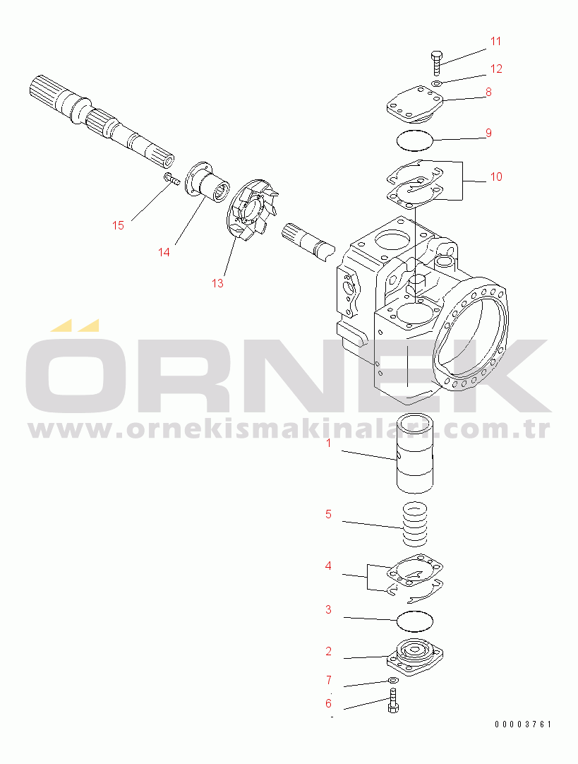 Komatsu WD900-3 S/N 50001-UP LOADER PUMP (7/16)(#50015-)