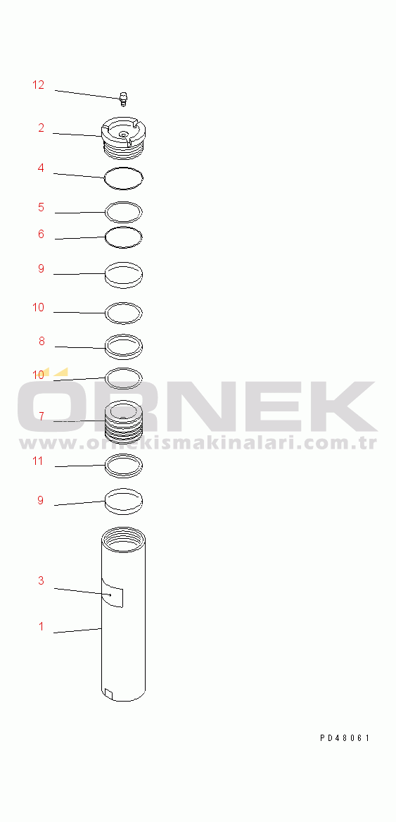 Komatsu WD900-3 S/N 50001-UP ACCUMULATOR(#50001-50056)
