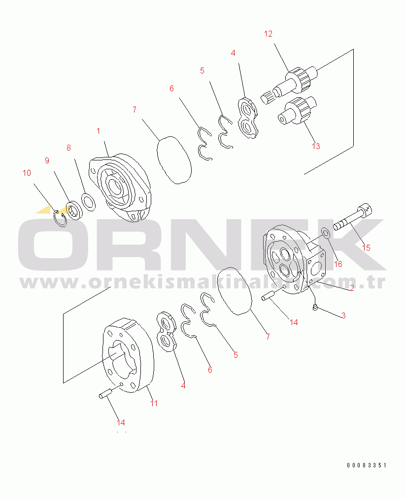 Komatsu WD900-3 S/N 50001-UP FAN DRIVE MOTOR
