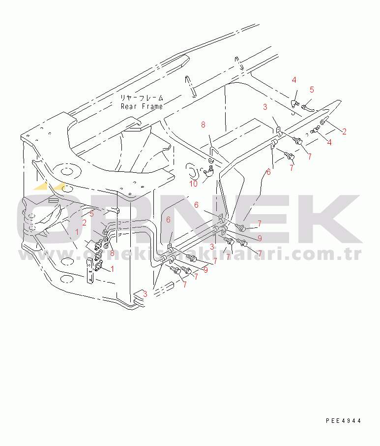 Komatsu WF450-3 S/N 54001-UP (Komatsu Hanomag İçin (Almanya)) REMOTE GREASE (REAR AXLE SUPPORT)